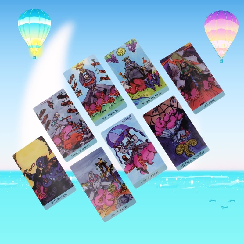 Sea Witch Tarot Card Size 12x7cm with Lid and Bottom