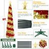 6FT Pop up Christmas Tree Collapsible Tinsel Christmas Tree Slim