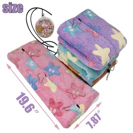 LEFTSTARER Guinea Pig Accessories Sugar Glider Cage Accessories Hamster Rat Toys Ferret Hammock Hanging Tunnel for Small Animals （Pink-Star）