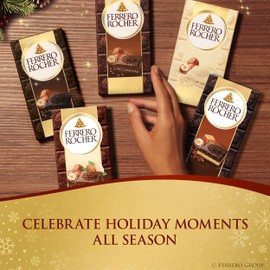 Ferrero Rocher Ferrero Rocher Premium Chocolate Bars, 8 Pack, Dark Chocolate Hazelnut and Crunchy Salted Caramel, Luxury Chocolate, Individually Wrapped Holiday Treats, 3.1 oz Each