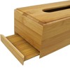 GMMH Bamboo Cosmetic Tissue Box Tissue Dispenser for Tissues or