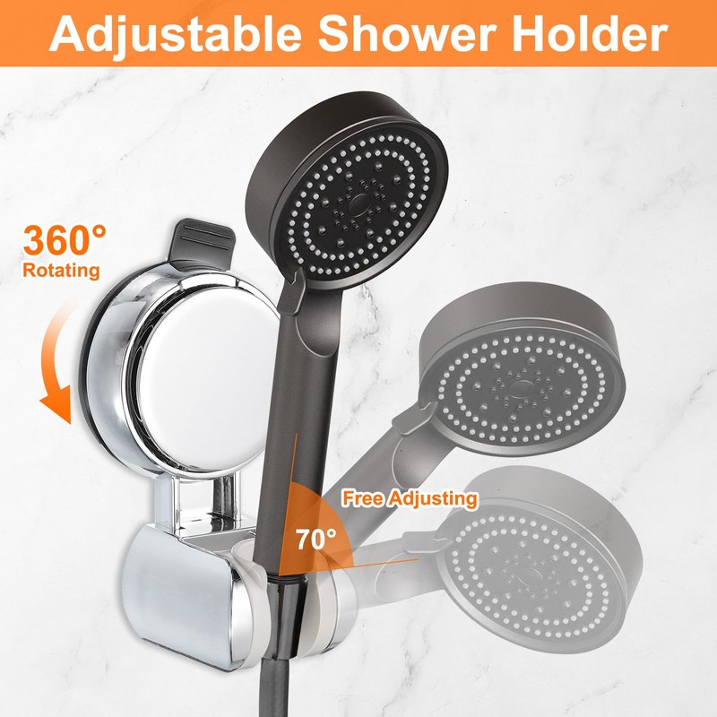 uxcell Shower Head Holder, Suction Cup Shower Head Holder, Handheld