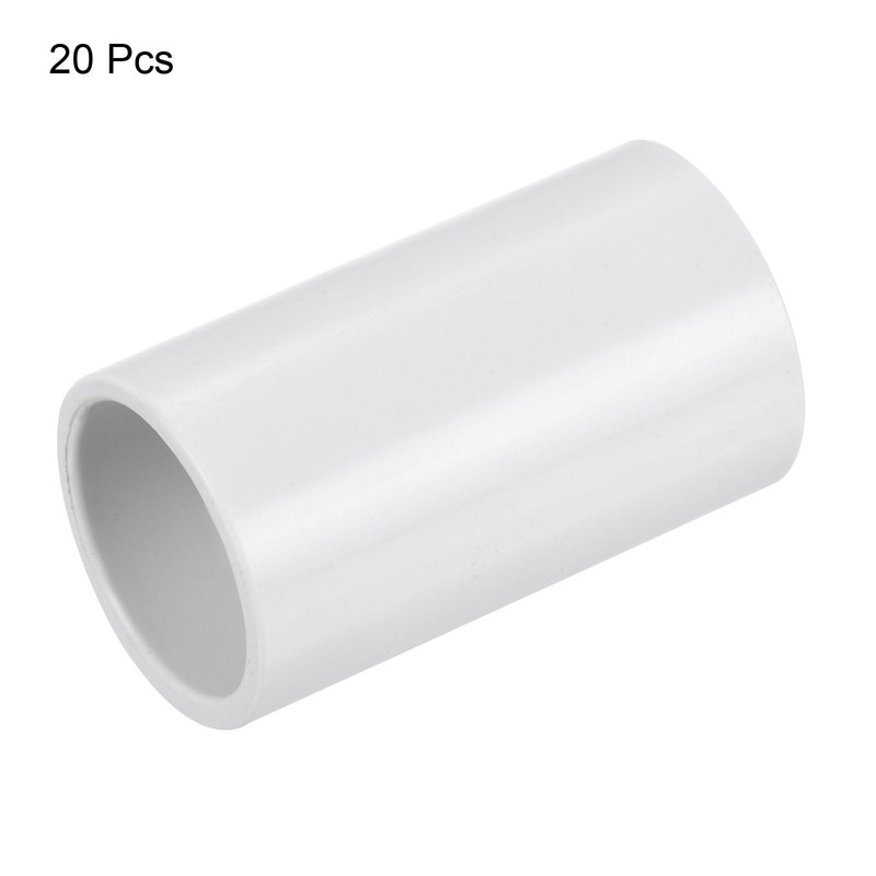 sourcing map PVC Pipe Connector Straight 20 mm Connectors for
