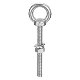 sourcing map Lifting Eye Bolt, 1 Set M12x120mm Eye Bolt with Nut Washer 304 Stainless Steel Shoulder Lifting Ring Eye Bolt for Hanging Item