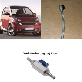 Be In Your Mind Stainless Steel 8 mm Hose Barb 1/4 Inch Stainless Steel Ball Valve Mini Style Connector NPT Female x Male Shut-off Valve 8 mm