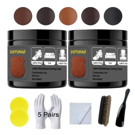 DOTUHAO Black Leather Recoloring Balm, Leather Scratch Repair, Leather Restorer for Shoes, Sofa,Purse Handbags,Couch, Car Seat,Coat and Jacket, Restore The Color to Scratched and Faded