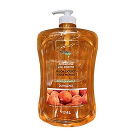 Members Choice - Jabón Antibacterial Líquido Para Manos Con Glicerina Biodegradable Durazno 4 Litros