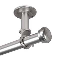 Rod Desyne Rosen 1" Ceiling Curtain Rod/Room Divider, 48-84 inch, Satin Nickel