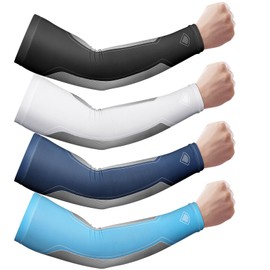 JenPen 4 Pair Sleeves to Cover Arms for Men Arm Sleeves for Men UV Sun Protection Arm Sleeves Sports Sleeve Cooling Tattoo Sleeves (Stylish,Large)