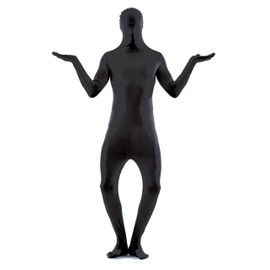 Fun World Costumes Zentai Skin Suit, Black, One Size