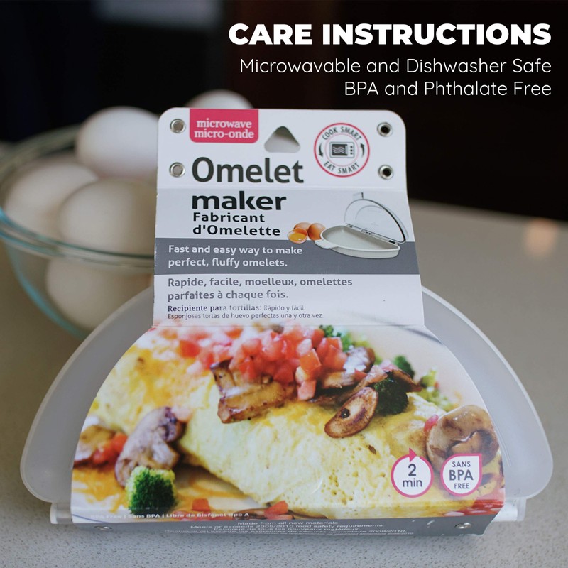 Culinary Elements Microwavable Nonstick Omelet Maker: Quick & Easy Breakfast,
