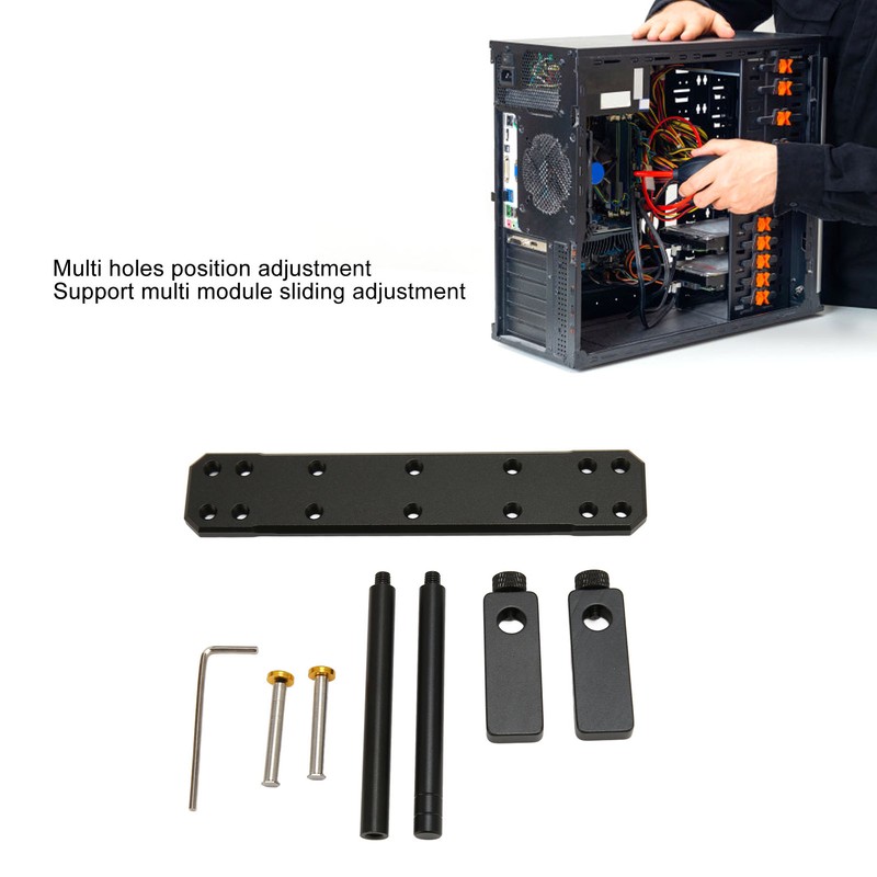 Graphics Card Support Bracket with Rubber Pad Porous Position Adjustment