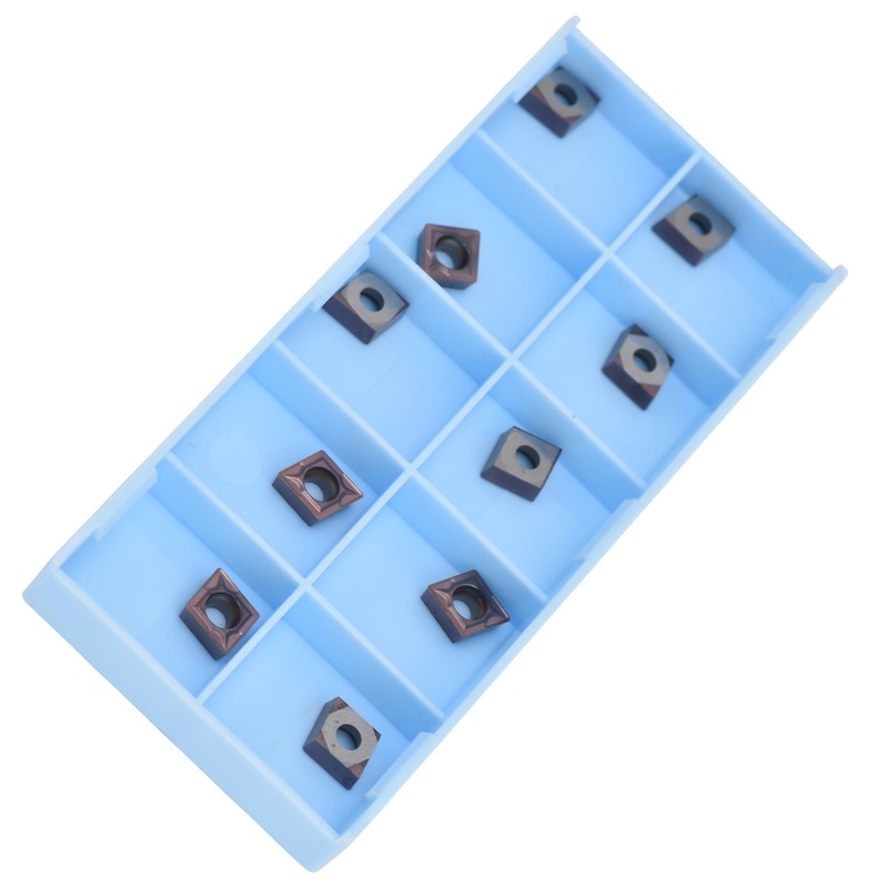 10Pcs Carbide Turning Blade Titanium Alloy High Temperature Resistance Rhombus