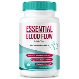Essential Blood Flow Capsules – Premium Circulation & Heart Support Formula for Energy, Balanced Levels & Vital Wellness | Natural Blend, Easy-to-Take Pills for Daily Use (60 Capsules)