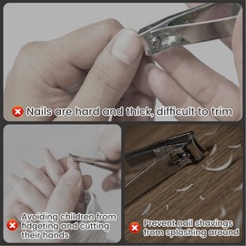 Electric Nail Clipper with Light and 2 Speeds Portable Nail Clippers with Nail Scraps Box Rechargeable Nail Cutter Safety Fingernail Trimmer for Baby Kids Adults Seniors (White)