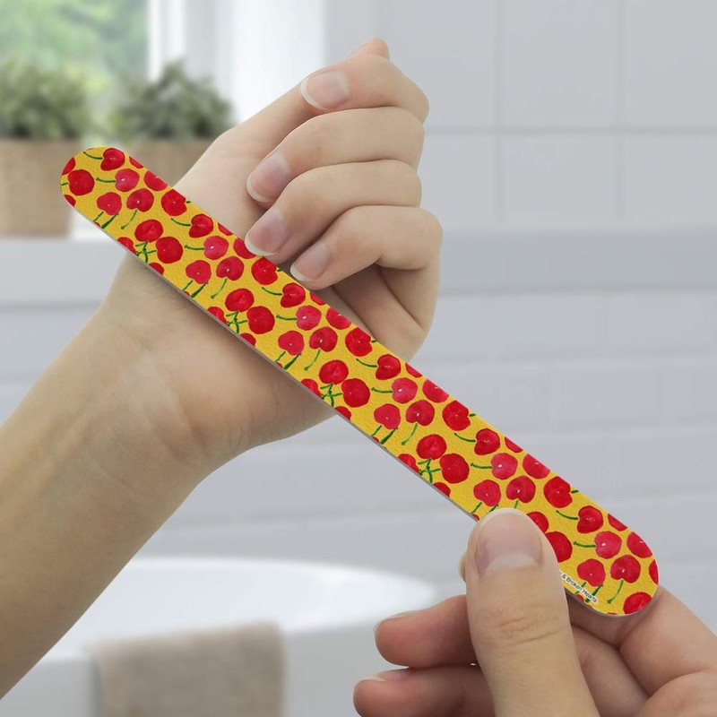 Cheery Cherries Double-Sided Nail File Emery Board Set 4 Pack