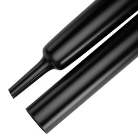 41 Feet 1/4" Black Heat Shrink Tubing Roll 3:1,No Wrinkle Electrical Shrink Tube for Wires,Marine Grade Shrink Tube with Adhesive Lined Waterproof