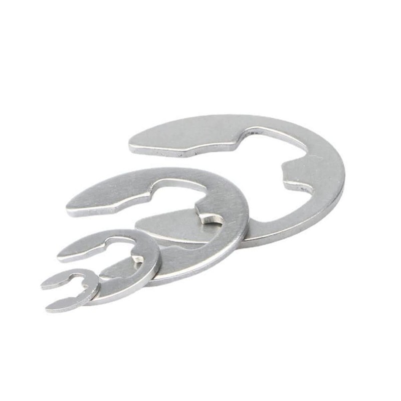 Michass 120 Pieces Stainless Steel E Clip Retaining Ring, E