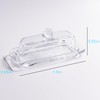 Clear Glass Butter Dish with Lid, Covered Butter Stick Holder