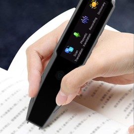 Scanning Dictionary Pen, Intelligent Digital OCR Pen Reader with 2.22 Inch LCD Display, Voice Translation Pen, Portable Offline Online Pen Scanner for Learning Meetings