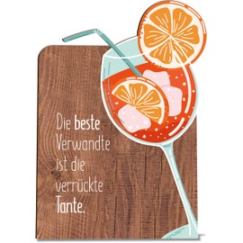 Tante Geschenk Holzkarte - Tante Geburtstagskarte mit Umschlag | tante postkarte, beste Tante geschenk, geschenk Tante Geburtstag, Geschenk für Tante, beste Tante, Originelle Geschenkidee für Tante