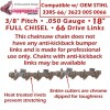 For STIHL COPPERHEAD 2-Pk 18" FULL CHISEL PRO Chains for