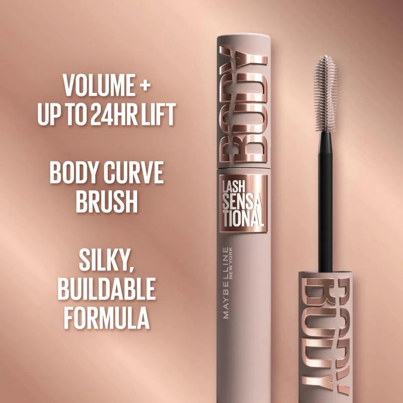 Máscara De Pestañas Lash Sensational Body Waterproof Maybelline