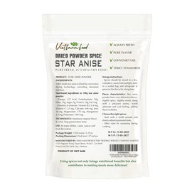 STAR ANISE POWDER 5.29 Oz (150g) VIETFARMFOOD: Convection dried spices extract pure natural flavor. Convenient packaging, long-term preservation. Used for cooking, baking, salad, soup, sauce.