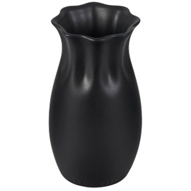 Le Creuset Stoneware Small Flower Petal Vase, 6.5"H x 3.5"D, Licorice