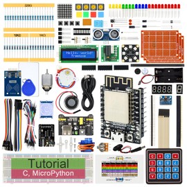FREENOVE Ultimate Starter Kit for ESP8266 (Included) (Compatible with Arduino IDE), ESP-12S Onboard Wi-Fi, MicroPython C Code, 714-Page Detailed Tutorial, 218 Items, 109 Projects