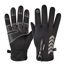 Hsdvdva Thermal Gloves, Outdoor Gloves, Bicycle Gloves, Waterproof Gloves, Sports Gloves, Thermal, Windproof, Anti-Slip, Fleece Lined, Men's, Women's, Cycling Gloves, Smartphone Compatible, Winter,
