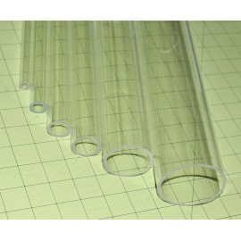 Best Acrylics 5/8" OD 1/2" ID DIAMETER THIN WALL CLEAR ACRYLIC PLEXIGLASS TUBES 18" INCH LONG