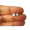 Art Gecko MOONSTONE round shaped Sterling Silver Gemstone STUD/Earrings 925-5