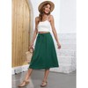 Witsmile Women's Boho Elastic High Waist A Line Skirt Below