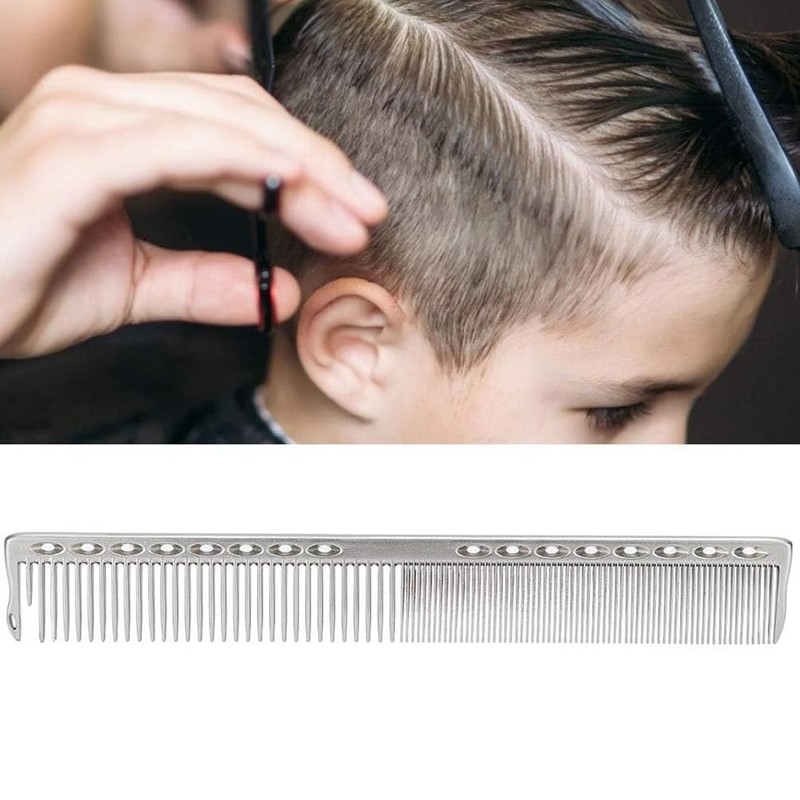 Tairantop Hairdressing Stainless Steel Metal Comb,Mustache Comb,Salon Hairdressing Comb Detangler