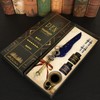 Aifeiter Quill Pen Ink Set,Calligraphy Pen Set,Includes:Feather Pen,2 Bottles of