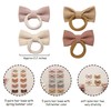 Baby Toddler Girls Hair Ties with Linen Bows, 20 pcs