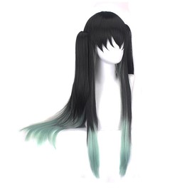 Cosplay Wig, Devil Blade Kasumi no Kasumiro Tokuturu Muichiro Heat Resistant Wig, Short Wig, Wig with Net for Cosplay, Parties, Events (001)