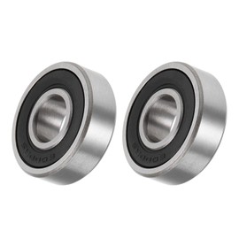 METALLIXITY Deep Groove Ball Bearings (6000-2RS, 10mm x 26mm x 8mm) 2Pcs, Carbon Steel Double Sealed Industrial Bearings - for Industrial Micro Motor