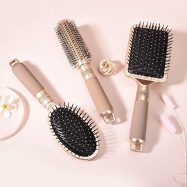 Portable Rose Air Cushion Massage Comb - Anti-Static, for Long Hair & Scalp, Stylish for Women Gold + Large Massage Comb 20ea