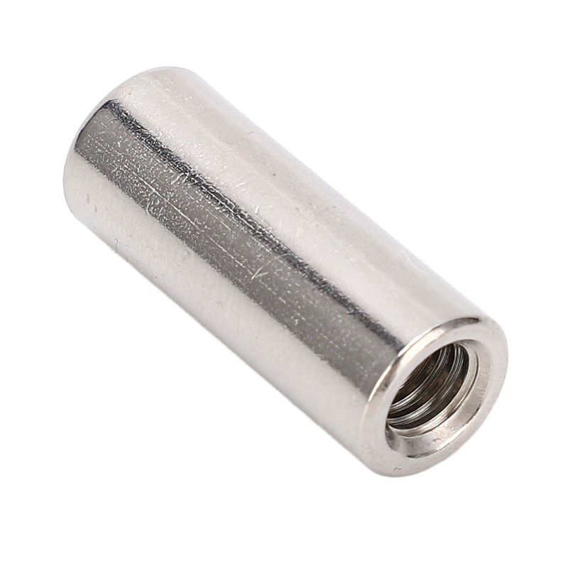 20 Pcs Round Connector Nut M6x1.0 10 L25mm Rod Coupling