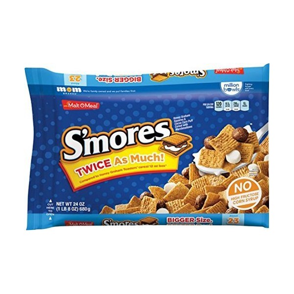 Malt-O-Meal Brand Cereals, Smores, 24-Ounce Bag (Pack of 3)