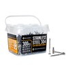 FM FastenMon #10x2-1/2 Stainless Steel Deck Screws, 304 Grade, 300