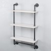 MBQQ Industrial Shelving,Bathroom Shelves with Towel bar,24in Rustic Metal Pipe
