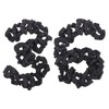 36 Pcs Solid Hair Scrunchies - Dark Grey