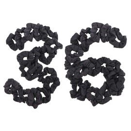 36 Pcs Solid Hair Scrunchies - Dark Grey