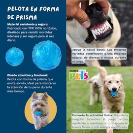 Fancy Pets Juguete Pelota Prisma para Perro con SonidoTamaño Chico                                                                                    
