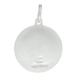 18mm Sterling Silver St Anthony Medal Necklace 3/4 inch Round Nickel Free Italy 16 inch Chain BX_15