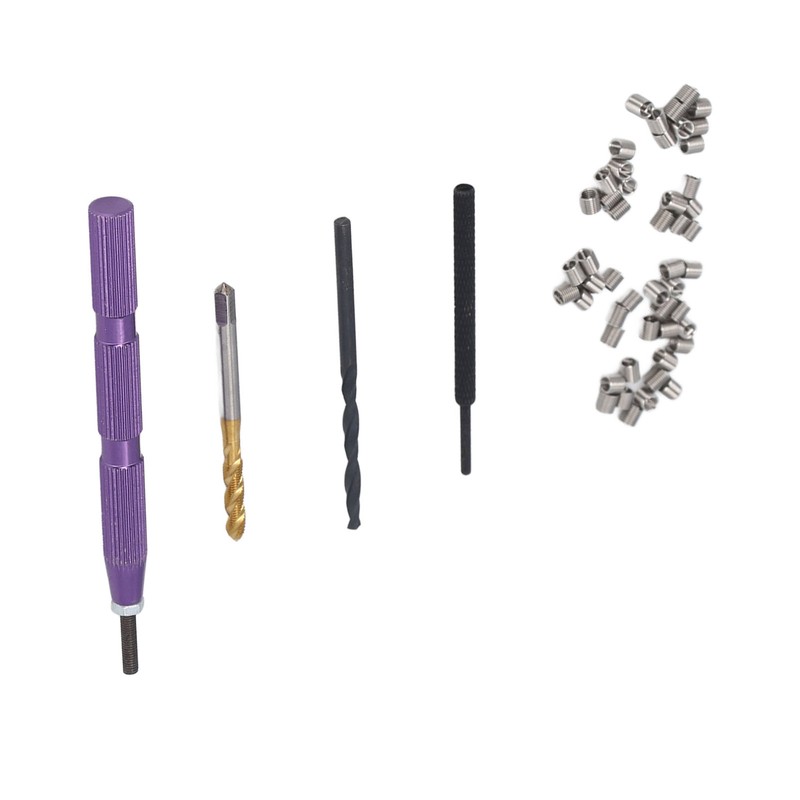 54 Pcs Thread Repair Kit M3x0.5x2D Thread Inserts Damaged Threads