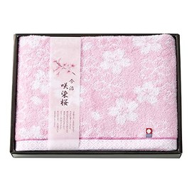 Imabari Towel, Saki Cherry Blossom Bath Towel, 1 Piece Gift